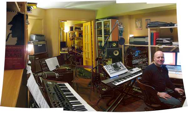 Robert in his studio, New Years Day 2011