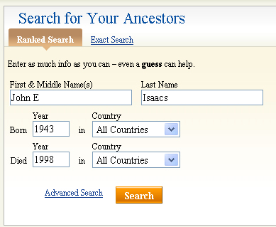ancestry.com input