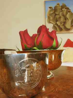 Madeira School pewter cup