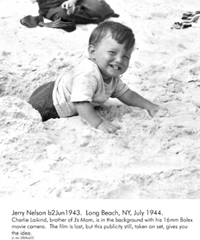 Jerry in sandhole on Long Beach 1944