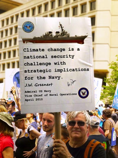 Climate March WashDC 29Apr2017-Adm Greenert-Climate Change Is A National Securitiy Challenge
