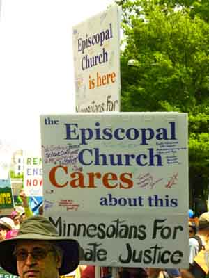 Climate March - WashingtonDC Sign-The Episcopal Church of MN Is Here - We Care About This
