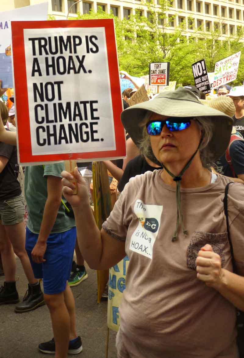 Climate March WashDC 29 April 2017 - Sign-Trump Is A Hoax Not Climate Change