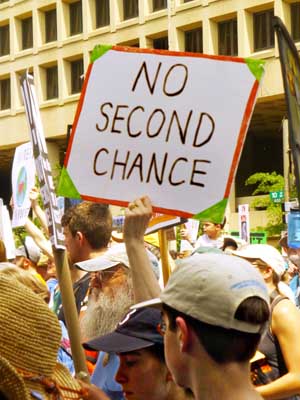 Climate March Washington DC 2017 Sign-  No 2nd Chance