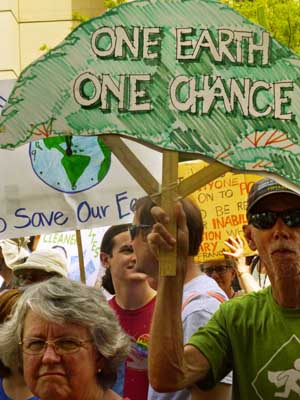 Climate March Washington DC 29Apr2017 Sign - One Earth One Chance