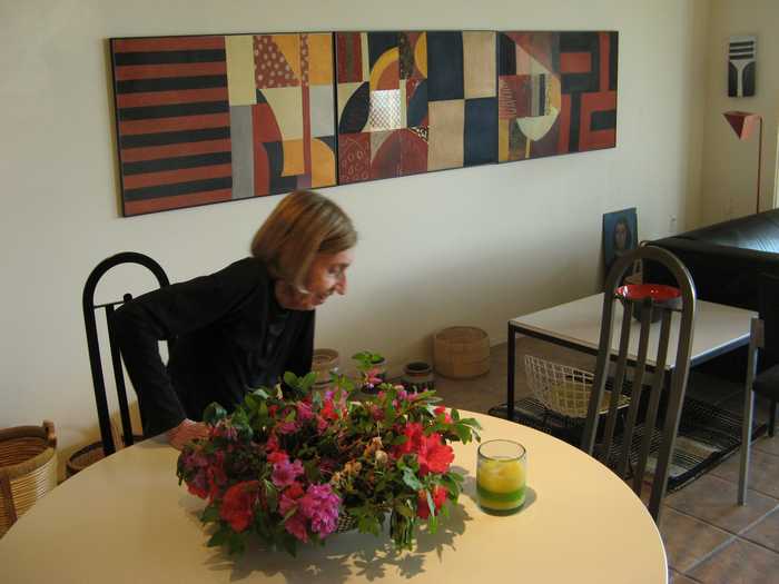 Artist Isabel Field in her home 2008