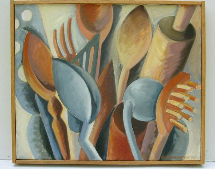 Art by Robin Hannay - paintings - Kitchen Spoons