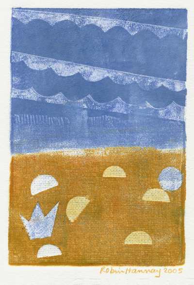 Art by Robin Hannay - Seashore (monotype) 2005