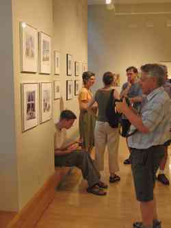 List Gallery Opening -- Crowd-w Arnie Yanof & Eve Jacobs-Carnahan