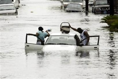 Treme area of New Orleans, day of landfall