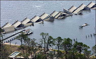 Interstate 90 St Louis Bay Bridge in Pass Christian MS