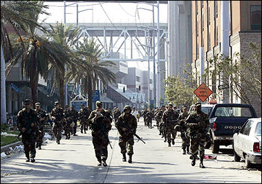 NatlGuard troops make it to downtown Sun4Sept