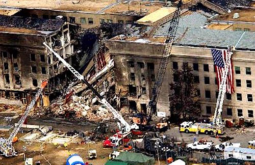 911 - Pentagon charred and smashed