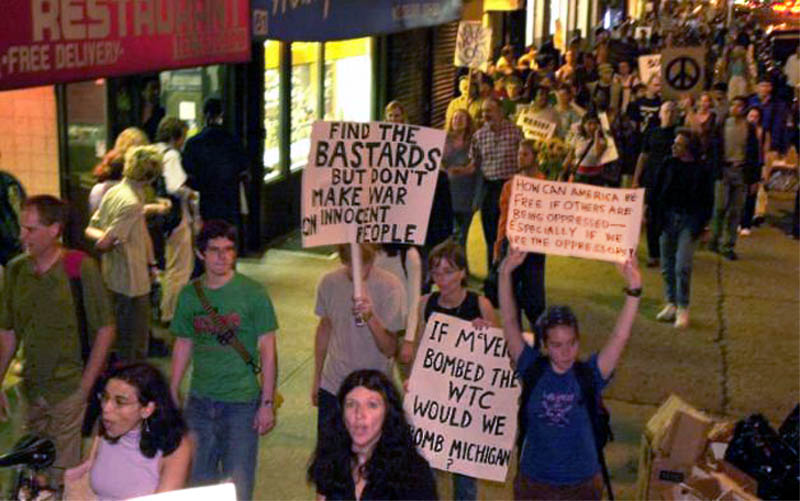 911 WTC Peace March - 21 Sept 2001 - New Yorkers march for a mature and responsible foreign policy