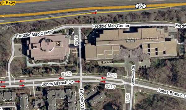 Two headquarters buildings for Fannie Mac on Jones Branch Road in McLean, VA 22102