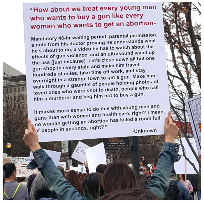 2018 Gun March - AtlantaGA sign