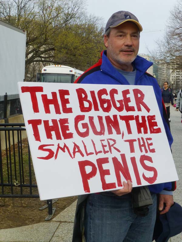2018 Gun March  signs - Big Gun Small Penis
