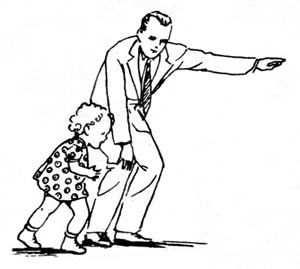 Clipart-Toddle+Father-1950s school reader 300px