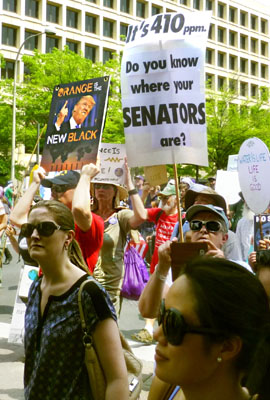 Climate March Washington 2017 - Sign- It's 4:10 pm Do You Know Where Your Senators Are?