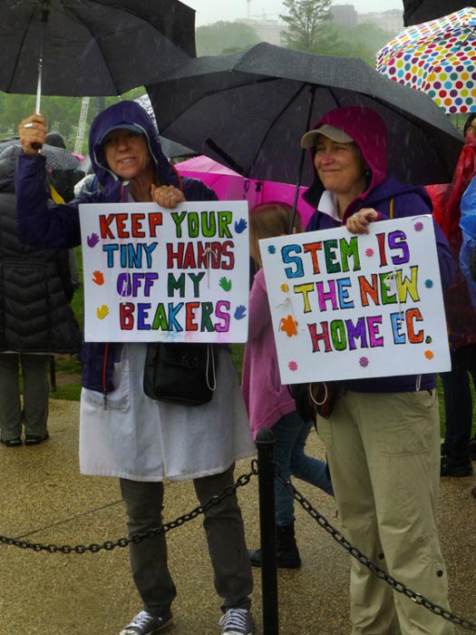 March for Science Sign: hands off my beakers. 22 April 2017 March for Science: Keep your tiny hands off my beakers
