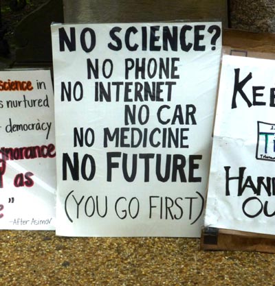 No Science? No phone, no internet, no future.