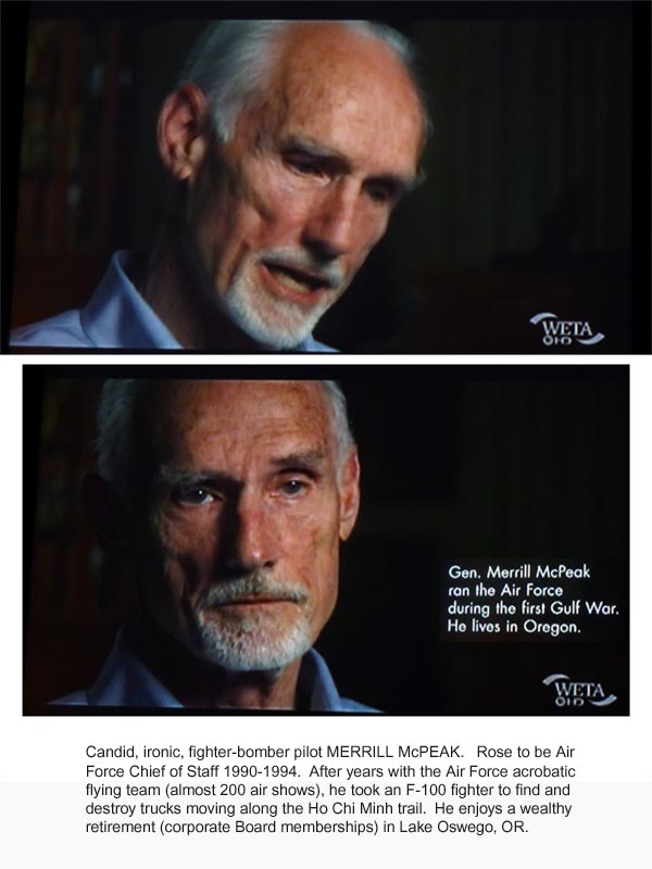 Merrill McPeak - crack pilot, Air Force Chief of Staff Merrill McPeak