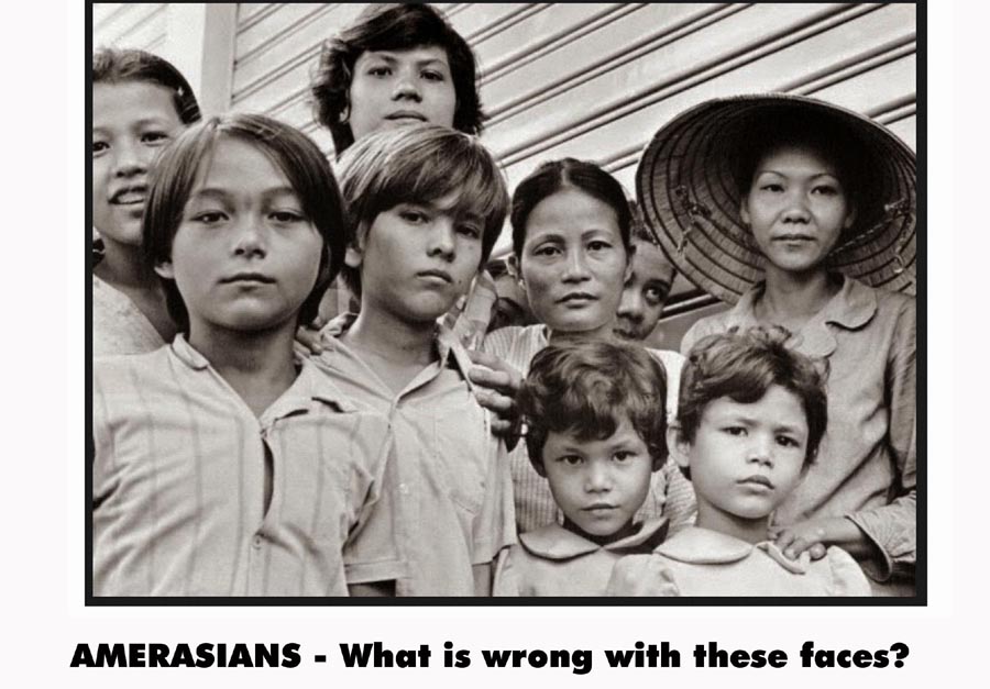 Amerasians - childrens of departed American servicemen Amerasian faces