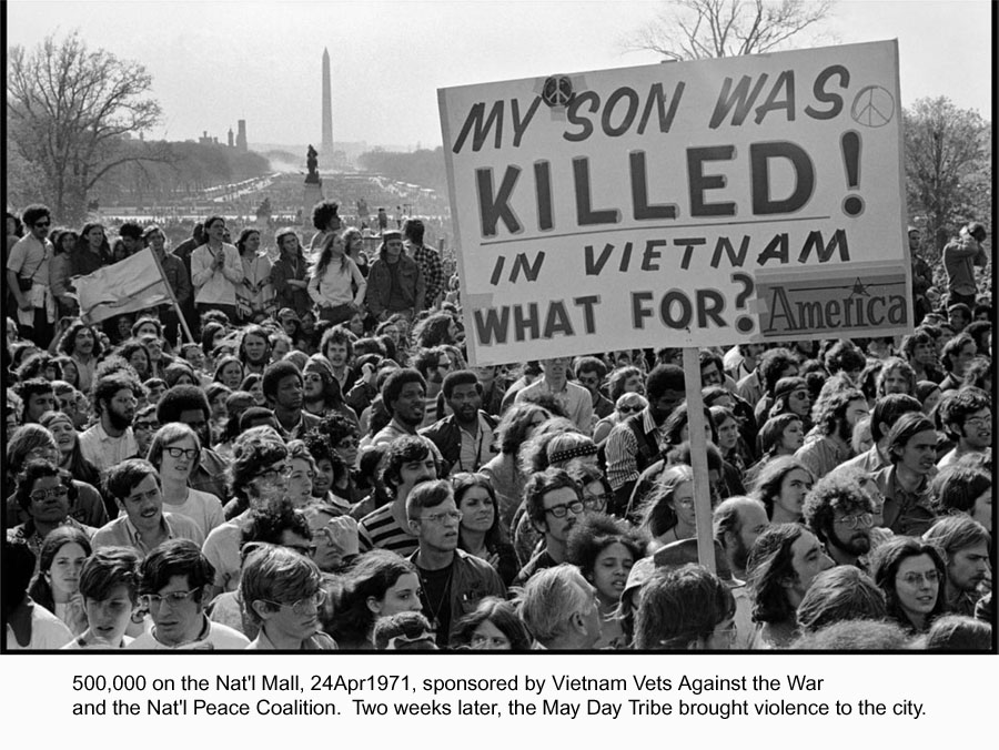 $/1971 rally sponsored by the Vietnam Vets Against the War + National Peace Coalition