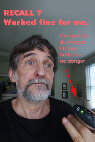 EnergyFlux forced to do a Lithium Battery Recall -- Worked fine forme. Lithium Battery Recall by Energy -Jerry-WorkedFineForMe-400