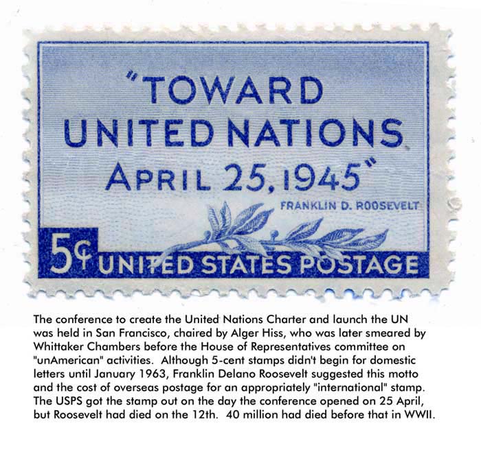 Postage Stamp: UN Formation on 25 April 1945